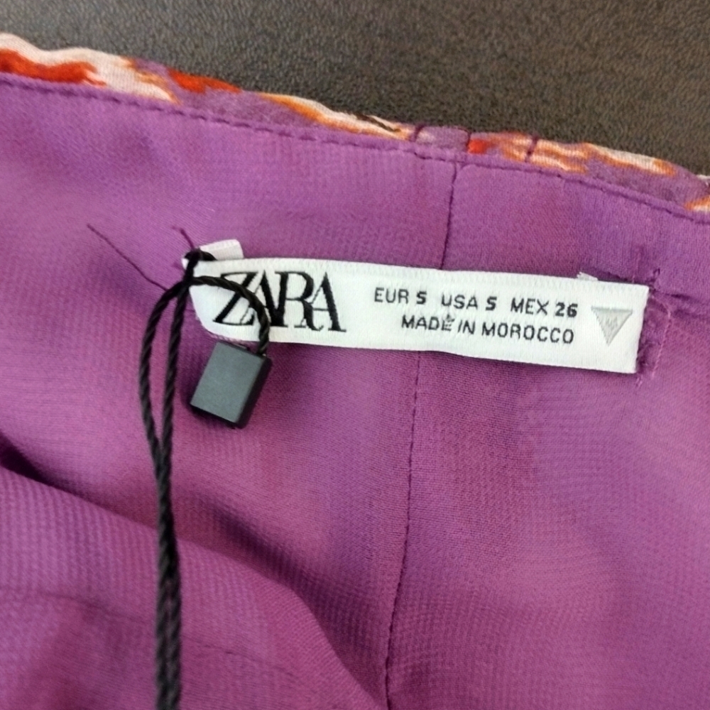 Zara Purple And Burgundy Ruched Sides Mini Dress - Picture 13 of 13